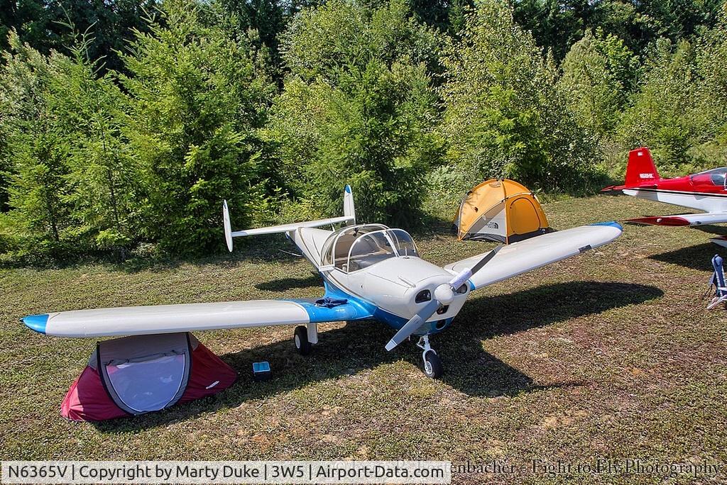 N6365V, 1965 Alon A2 Aircoupe C/N A-41, Camping under the wing at Concrete.  Our Alon is based at S50, Auburn Municipal, WA