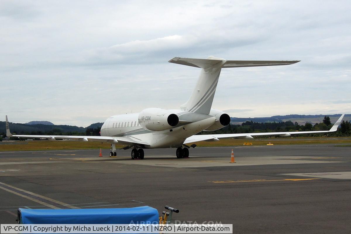 VP-CGM, 2009 Bombardier BD-700-1A11 Global 5000 C/N 9372, At Rotorua