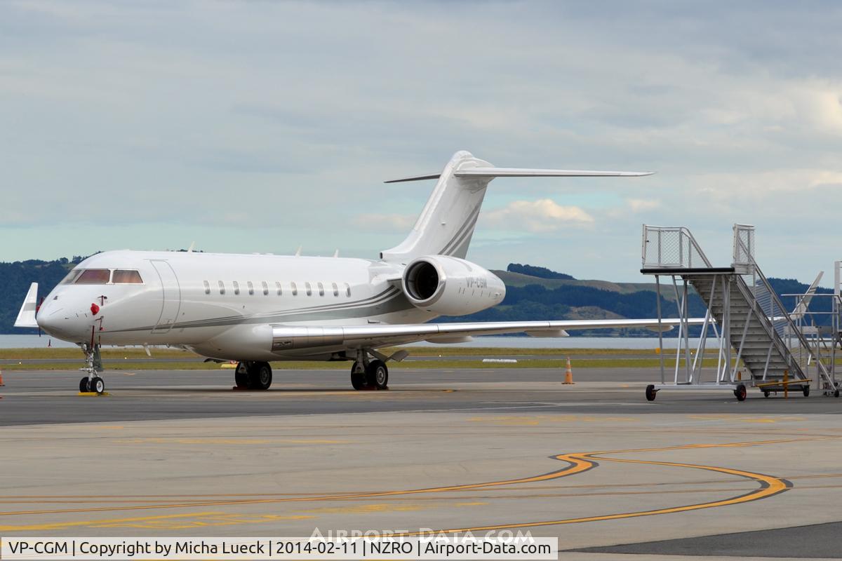 VP-CGM, 2009 Bombardier BD-700-1A11 Global 5000 C/N 9372, At Rotorua