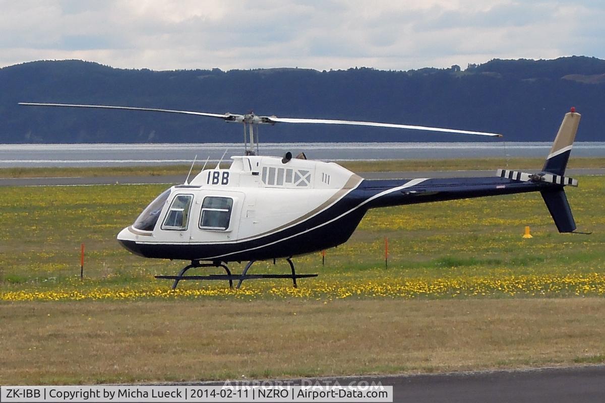 ZK-IBB, Agusta AB-206B JetRanger II C/N 8015, At Rotorua