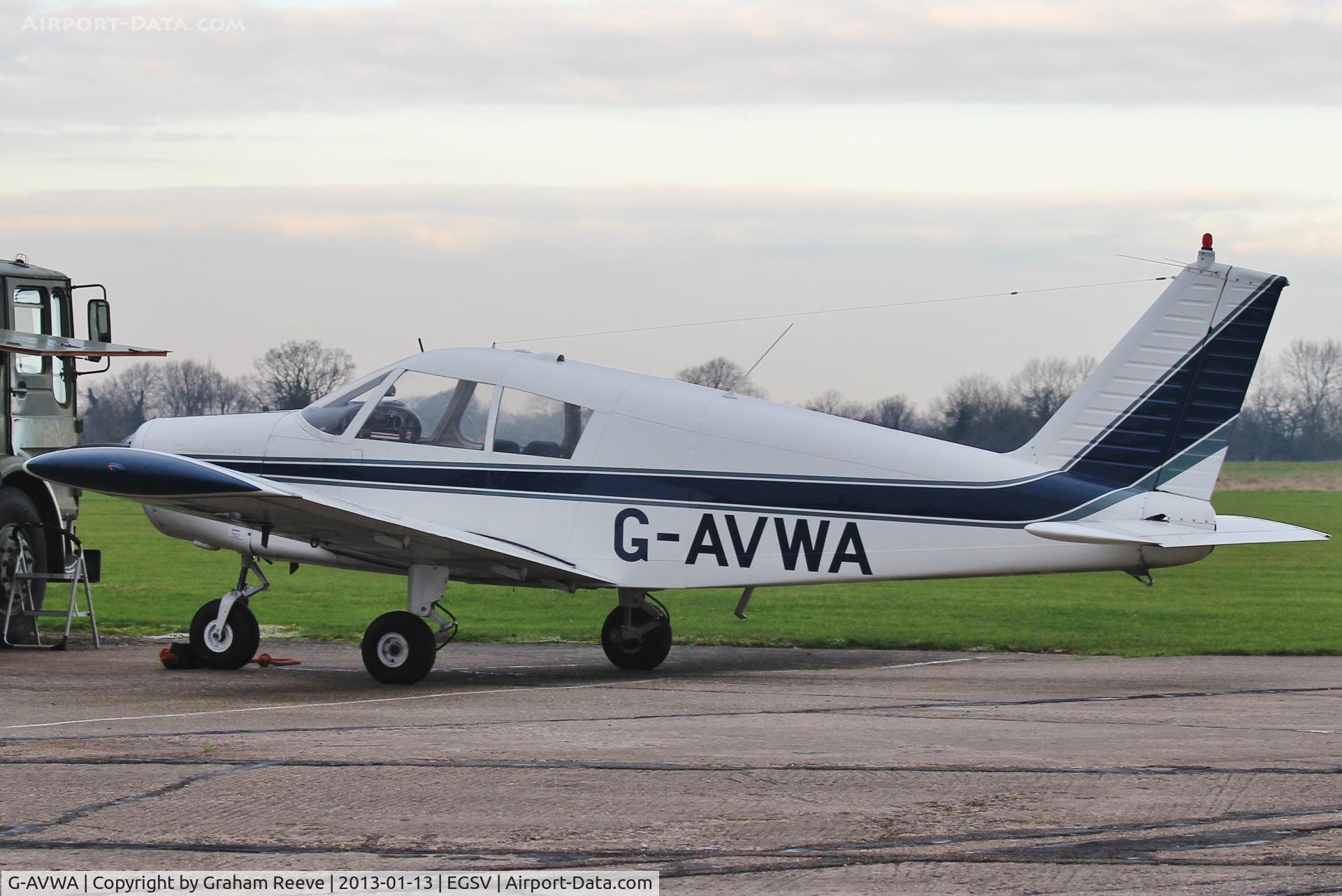 G-AVWA, 1967 Piper PA-28-140 Cherokee C/N 28-23660, Parked at Old Buckenham.