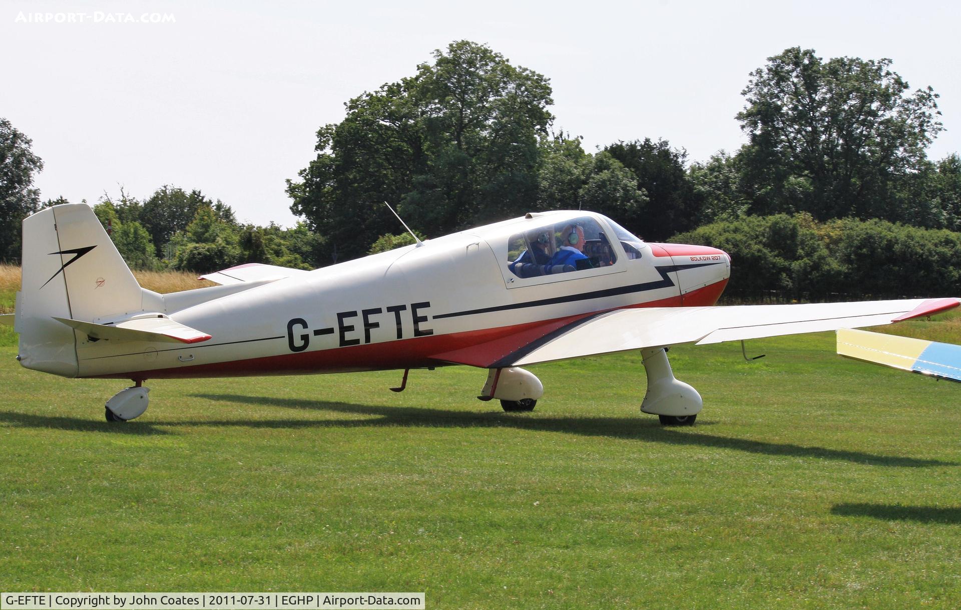 G-EFTE, 1961 Bolkow Bo-207 C/N 218, At Popham fly-in