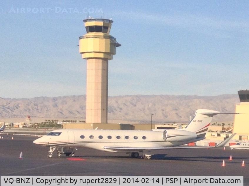 VQ-BNZ, 2011 Gulfstream Aerospace G650 (G-VI) C/N 6009, King of Jordan at Palm Spring California 14 Feb 2014 to meet president Obama