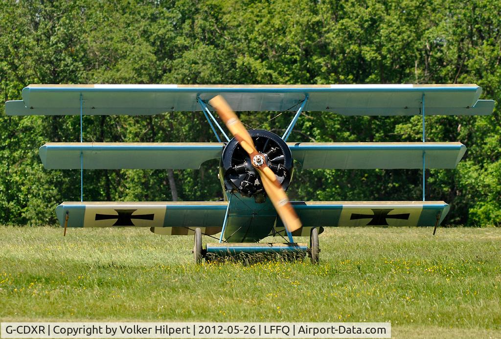 G-CDXR, 2006 Fokker Dr.1 Triplane Replica C/N PFA 238-14043, at lffq