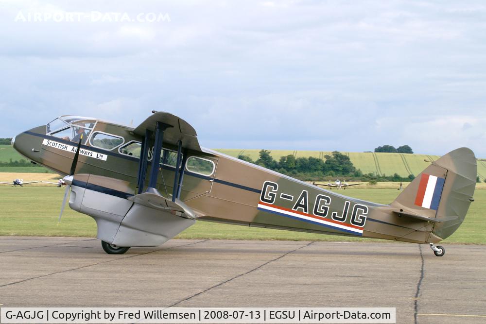 G-AGJG, 1941 De Havilland DH-89A Dominie/Dragon Rapide C/N 6517, Departing Flying Legends