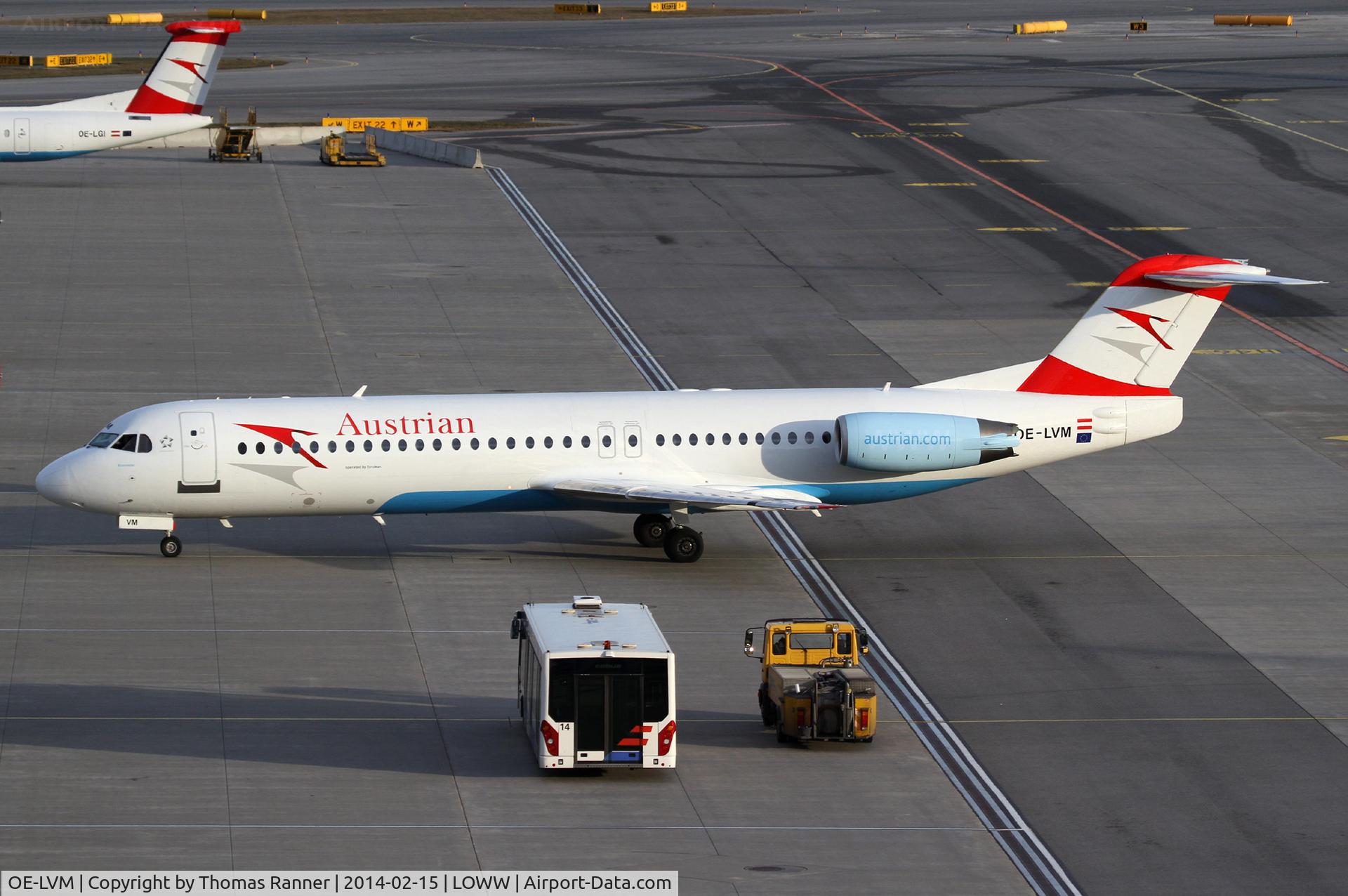 OE-LVM, 1991 Fokker F100 (F-28-0100) C/N 11361, Austrian Fokker 100