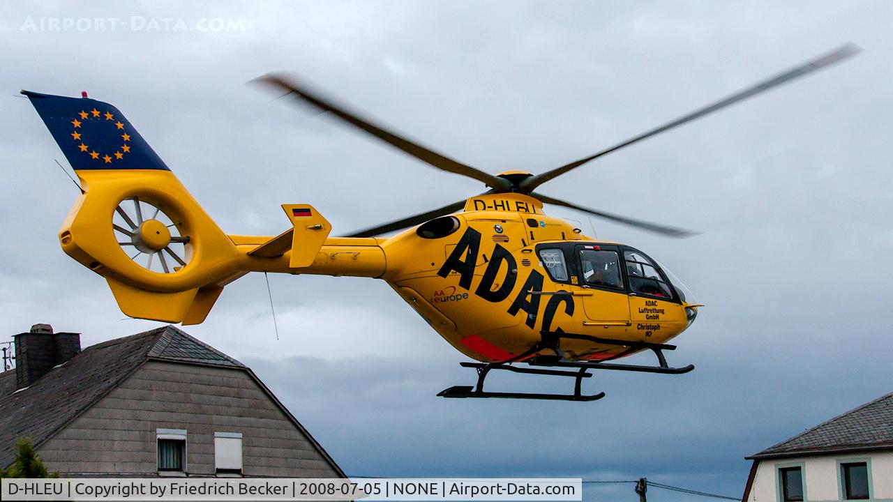 D-HLEU, 1996 Eurocopter EC-135P-1 C/N 0007, departure after another emergency rescue mission