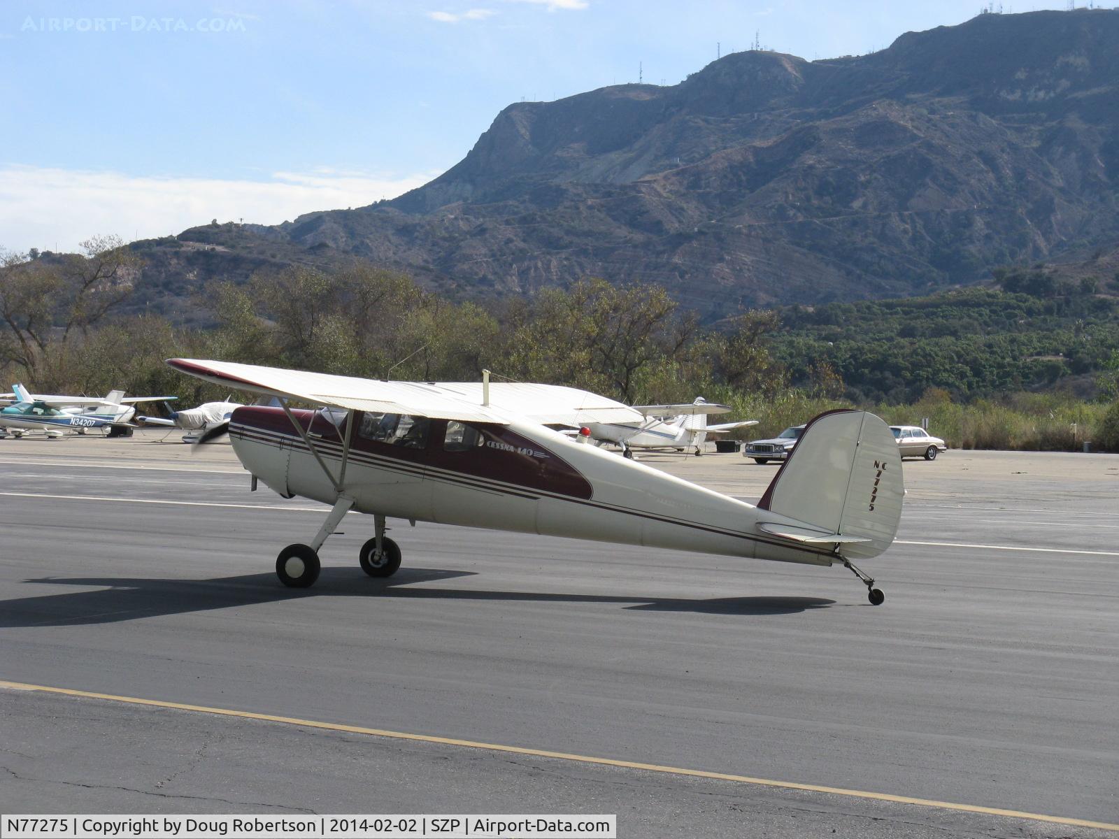 N77275, 1946 Cessna 140 C/N 11488, 1946 Cessna 140, Continental C85 85 Hp, taxi