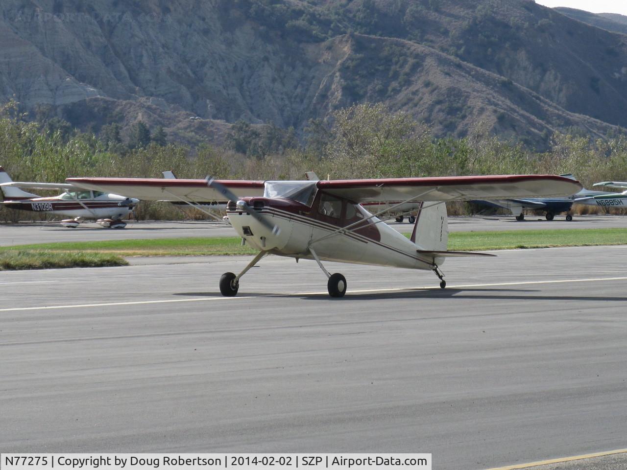 N77275, 1946 Cessna 140 C/N 11488, 1946 Cessna 140, Continental C85 85 Hp, taxi off the active