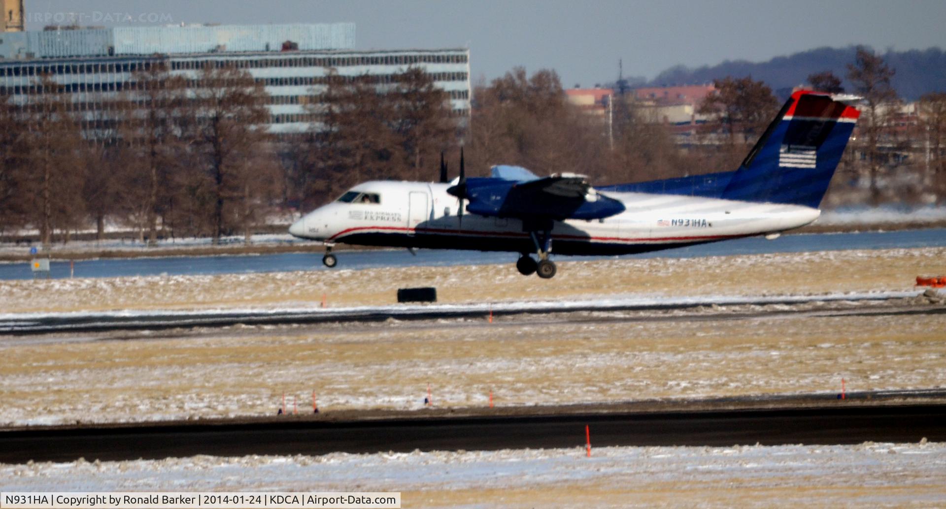 N931HA, 1989 De Havilland Canada DHC-8-102 Dash 8 C/N 132, Landing National