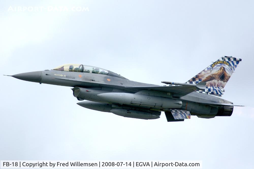 FB-18, General Dynamics F-16BM Fighting Falcon C/N 6J-18, Special markings