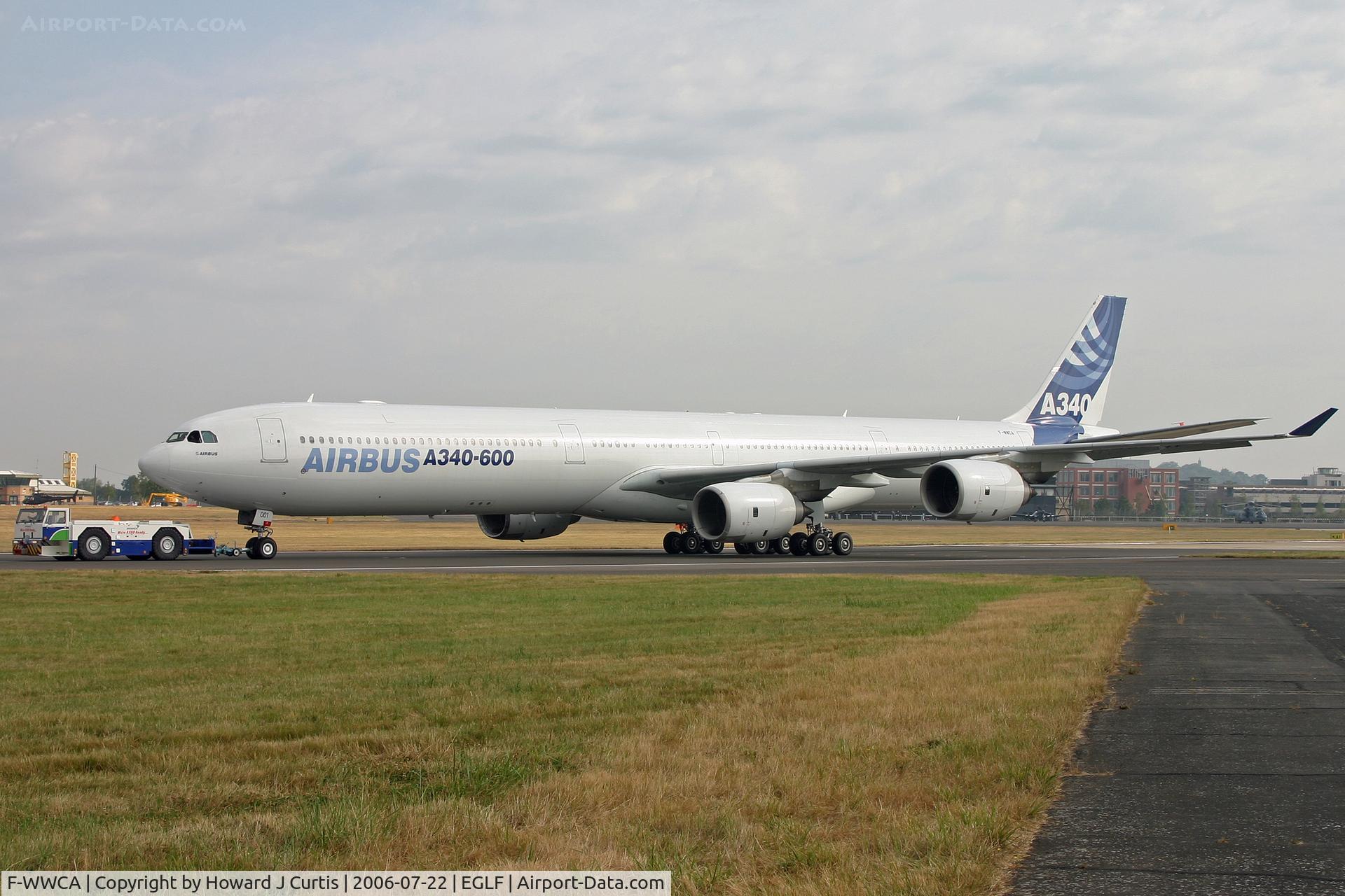 F-WWCA, 2001 Airbus A340-642 C/N 360, Farnborough 2006.