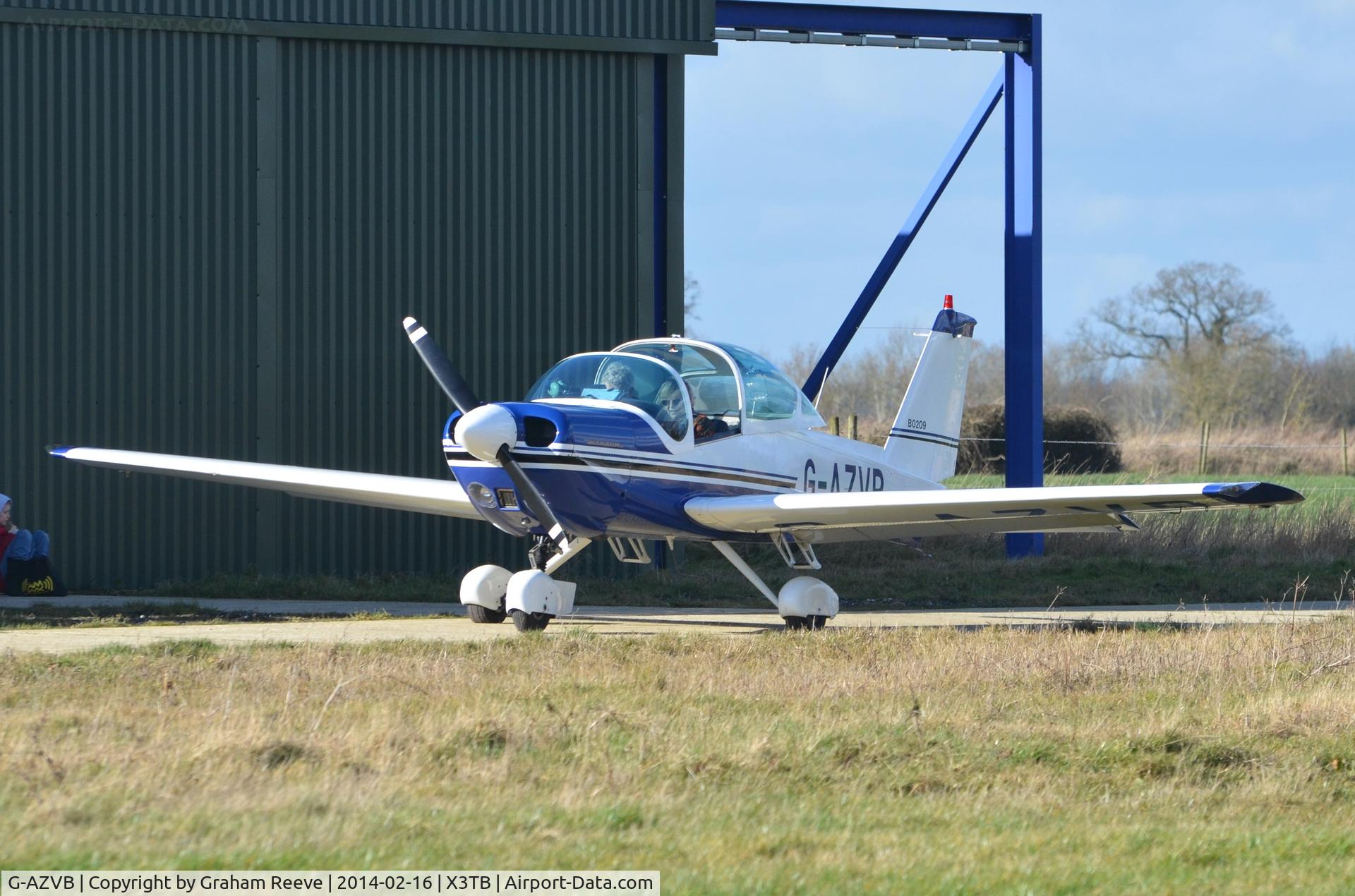 G-AZVB, 1972 Bolkow Bo-209 Monsun C/N 178, About to depart.