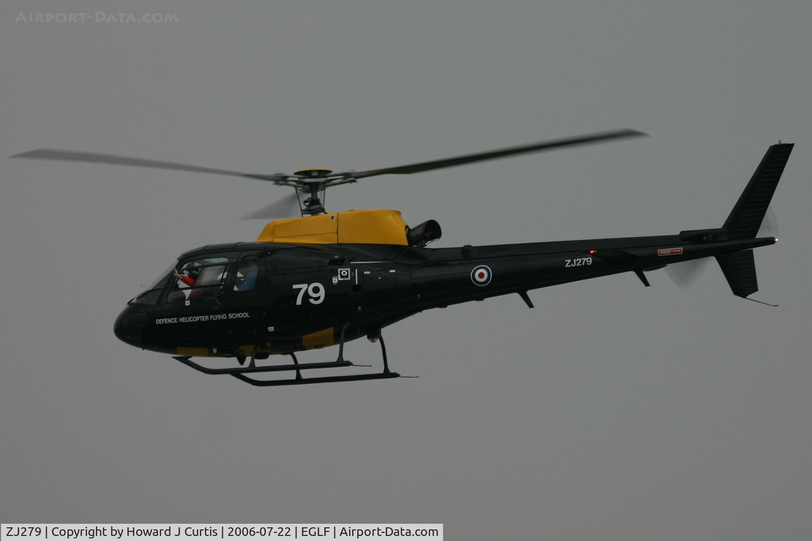 ZJ279, 1997 Eurocopter AS-350BB Squirrel HT1 Ecureuil C/N 3021, Farnborough 2006.