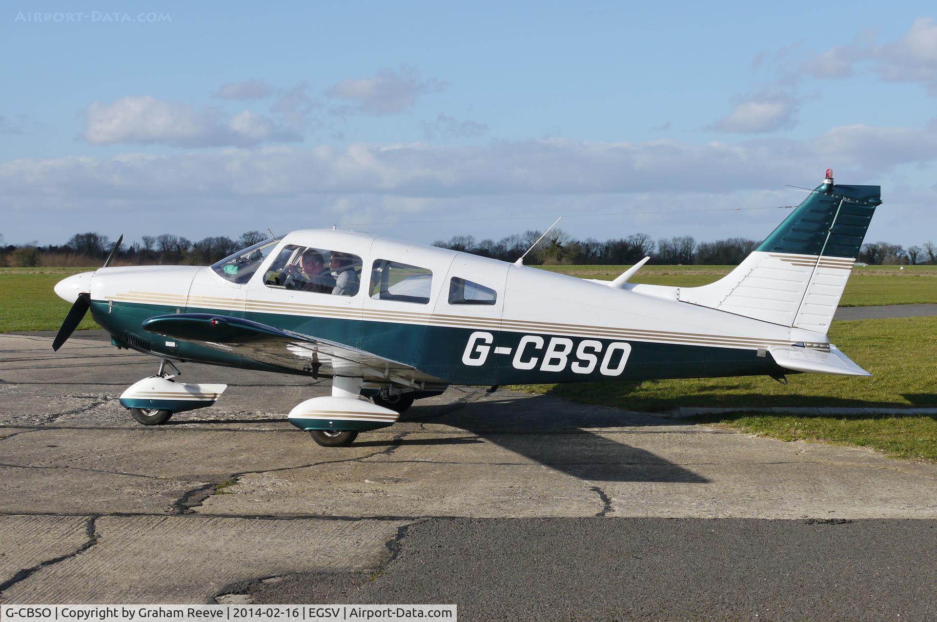 G-CBSO, 1976 Piper PA-28-181 Cherokee Archer II C/N 28-7690376, About to depart.