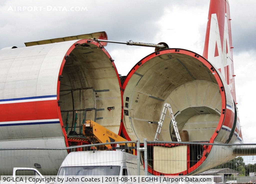 9G-LCA, 1969 Canadair CL-44-0 Skymonster C/N 16, Good view inside the swingtail