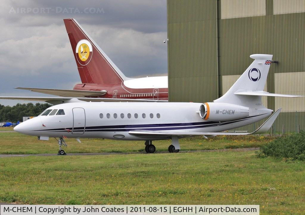 M-CHEM, 2007 Dassault Falcon 2000EX C/N 128, Parked near CTC with VP-BAT behind
