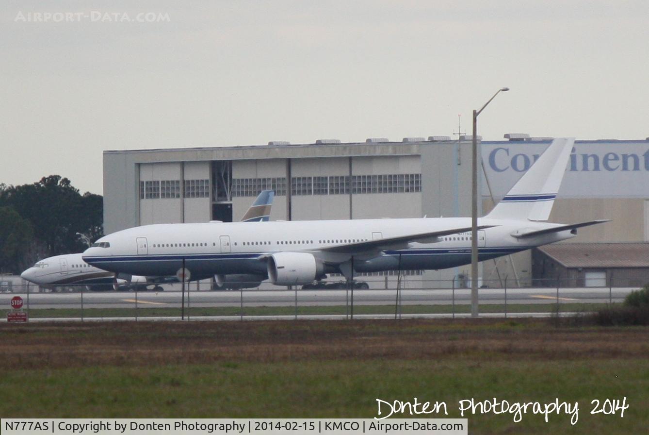 N777AS, 2003 Boeing 777-24Q C/N 29271, Mid East Jet Boeing 777-200 (N777AS) on the ramp at Orlando International Airport