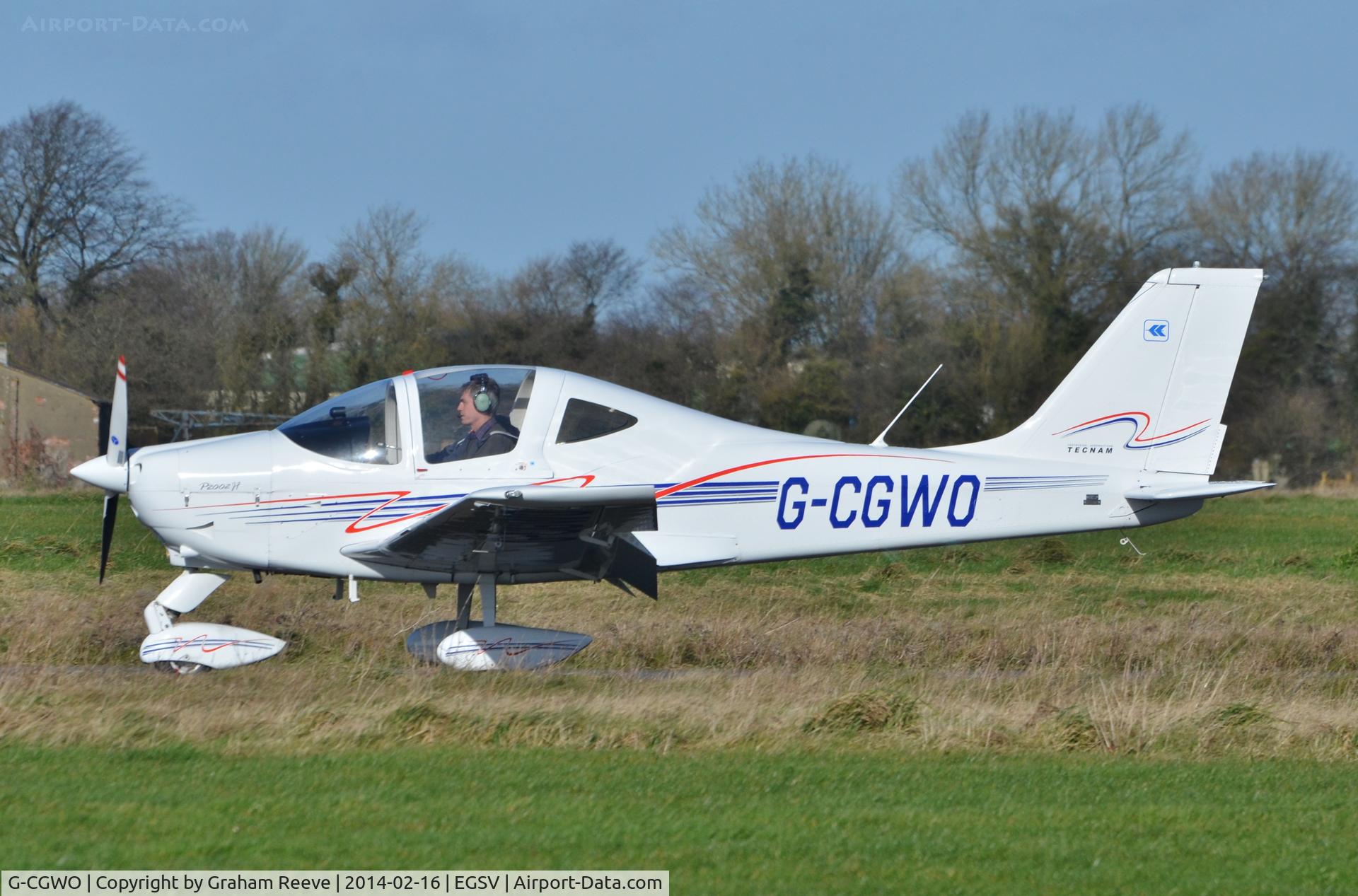 G-CGWO, 2011 Tecnam P-2002JF Sierra C/N 168, Just touched down.