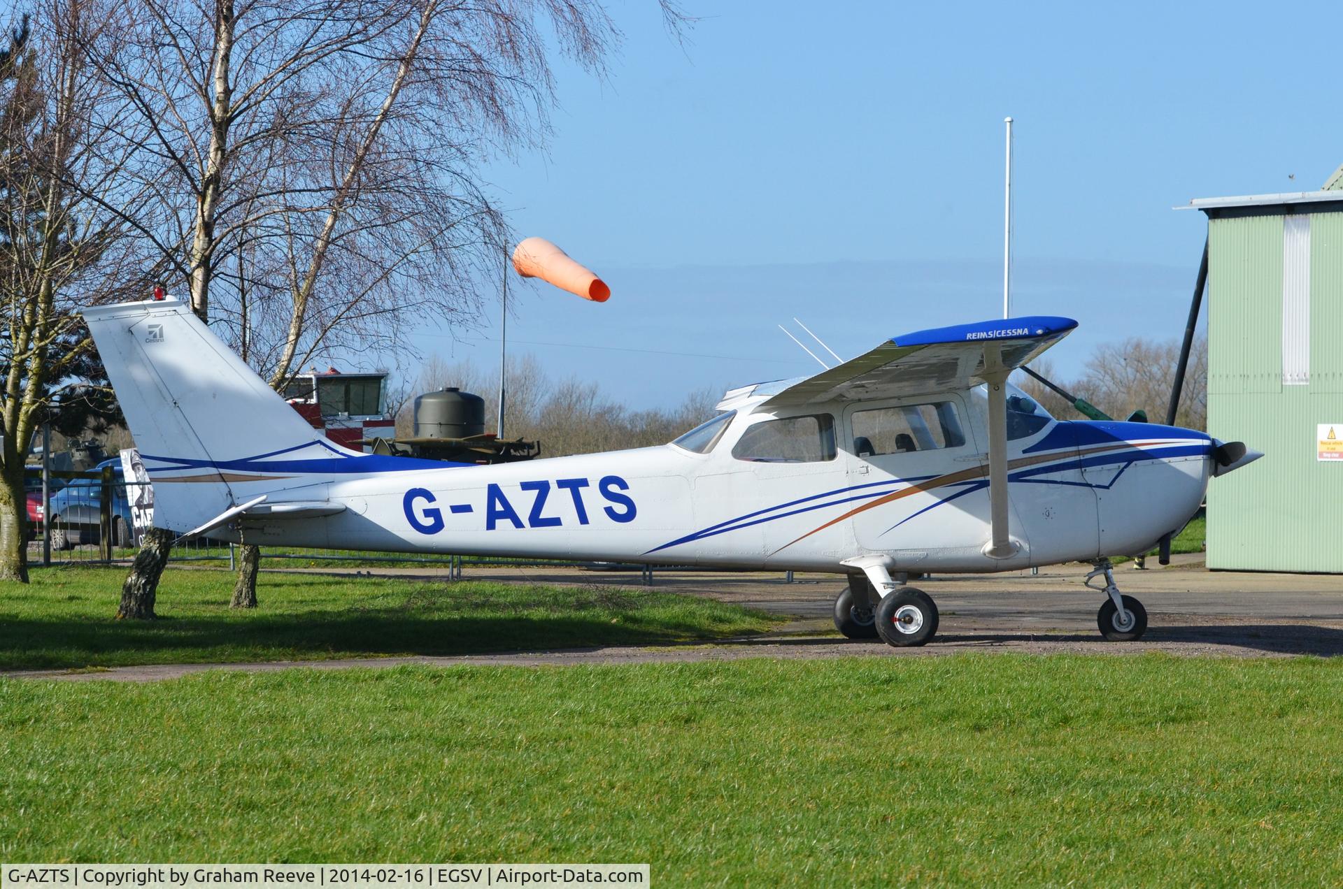G-AZTS, 1972 Reims F172L Skyhawk C/N 0866, Parked at Old Buckenham.