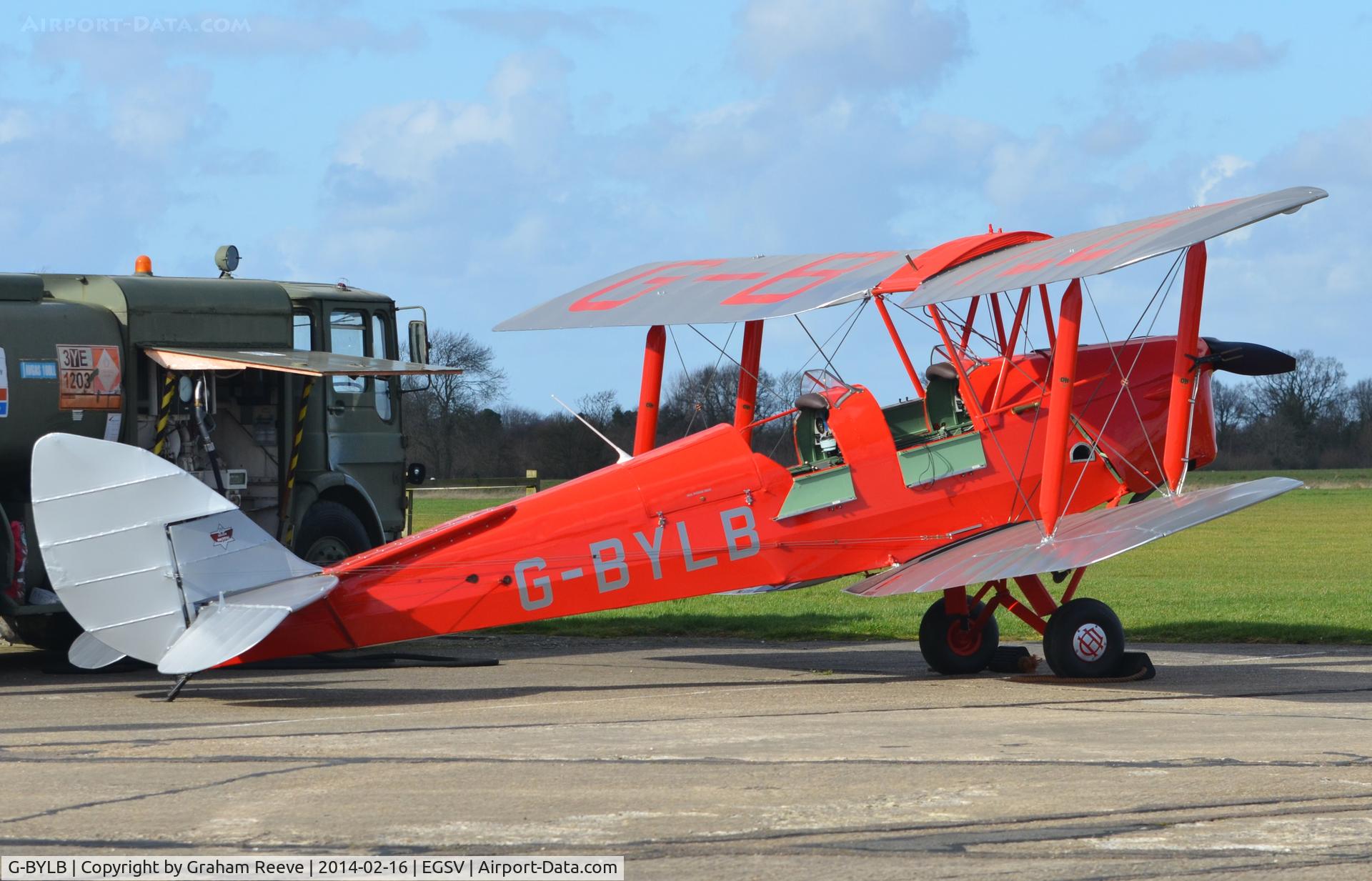 G-BYLB, 1940 De Havilland DH-82A Tiger Moth II C/N 83286, Parked at Old Buckenham.