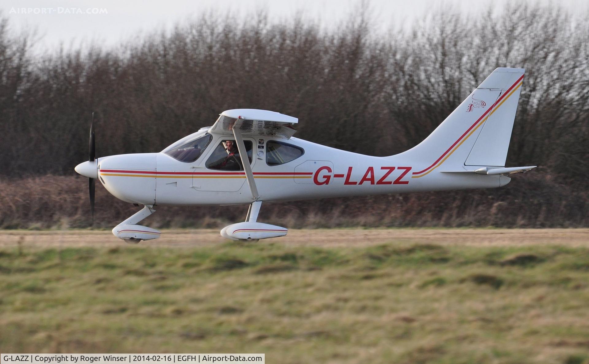 G-LAZZ, 2002 Stoddard-Hamilton Glastar C/N PFA 295-13059, Visiting Glastar departing Runway 22.