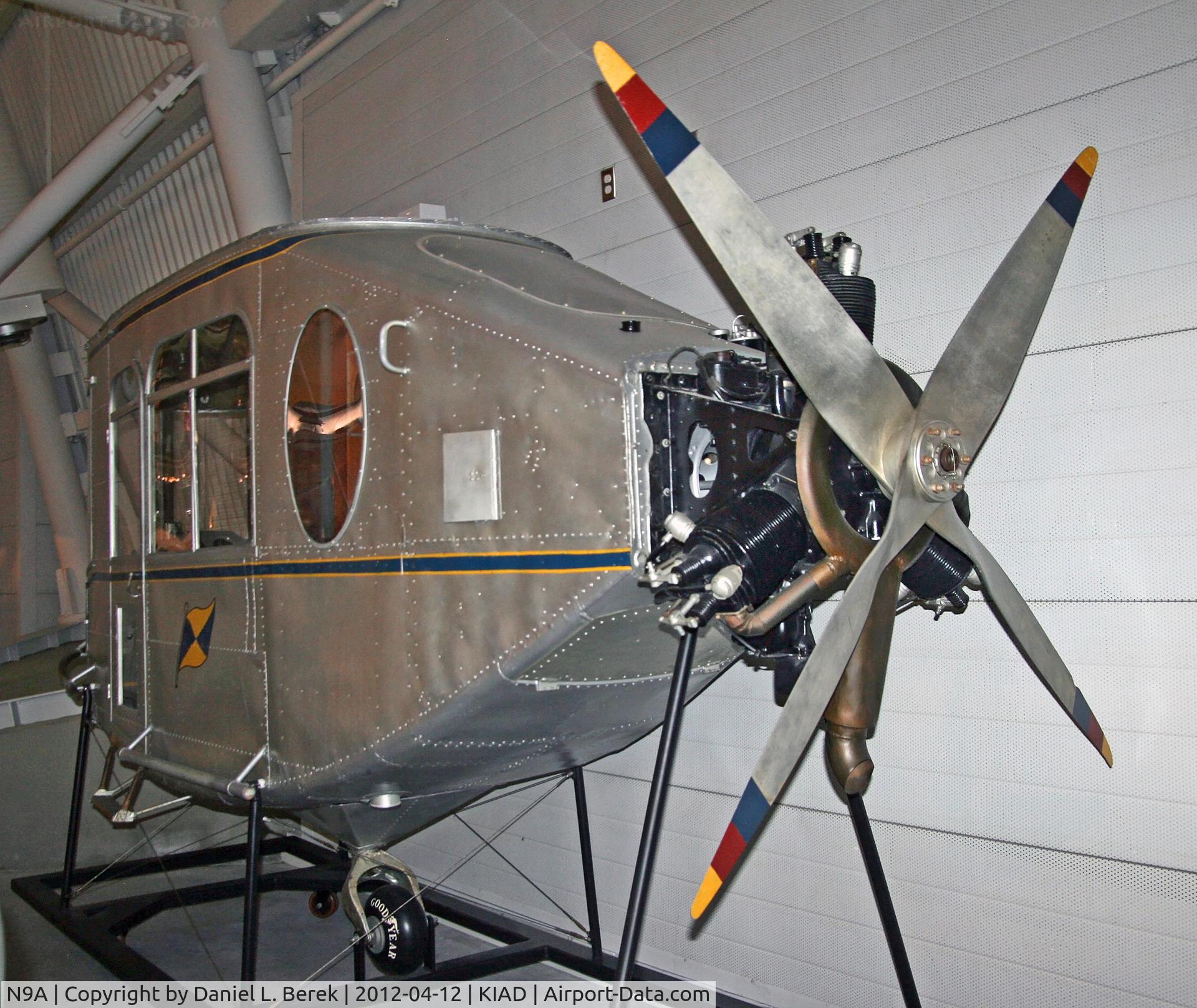 N9A, 1925 Goodyear K-47 C/N Not found N9A, This view shows the Lawrance L-4 radial engine that powered this aircraft, of which only the gondola survives.
