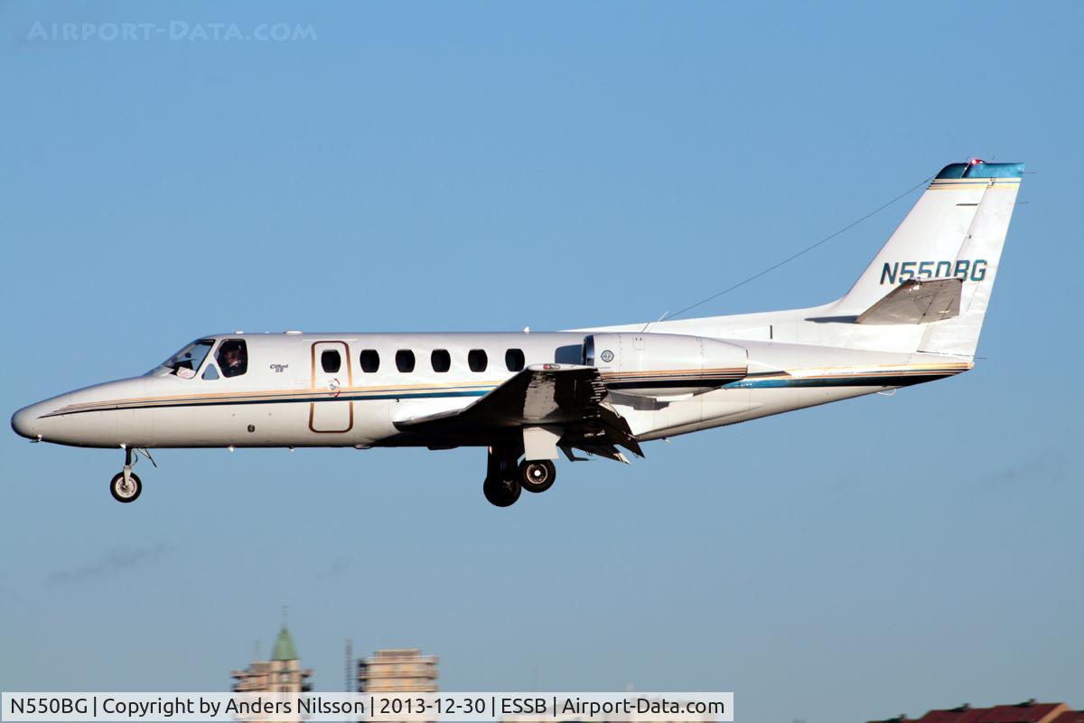 N550BG, 1988 Cessna S550 Citation IIS C/N S550-0148, Short final runway 30.
