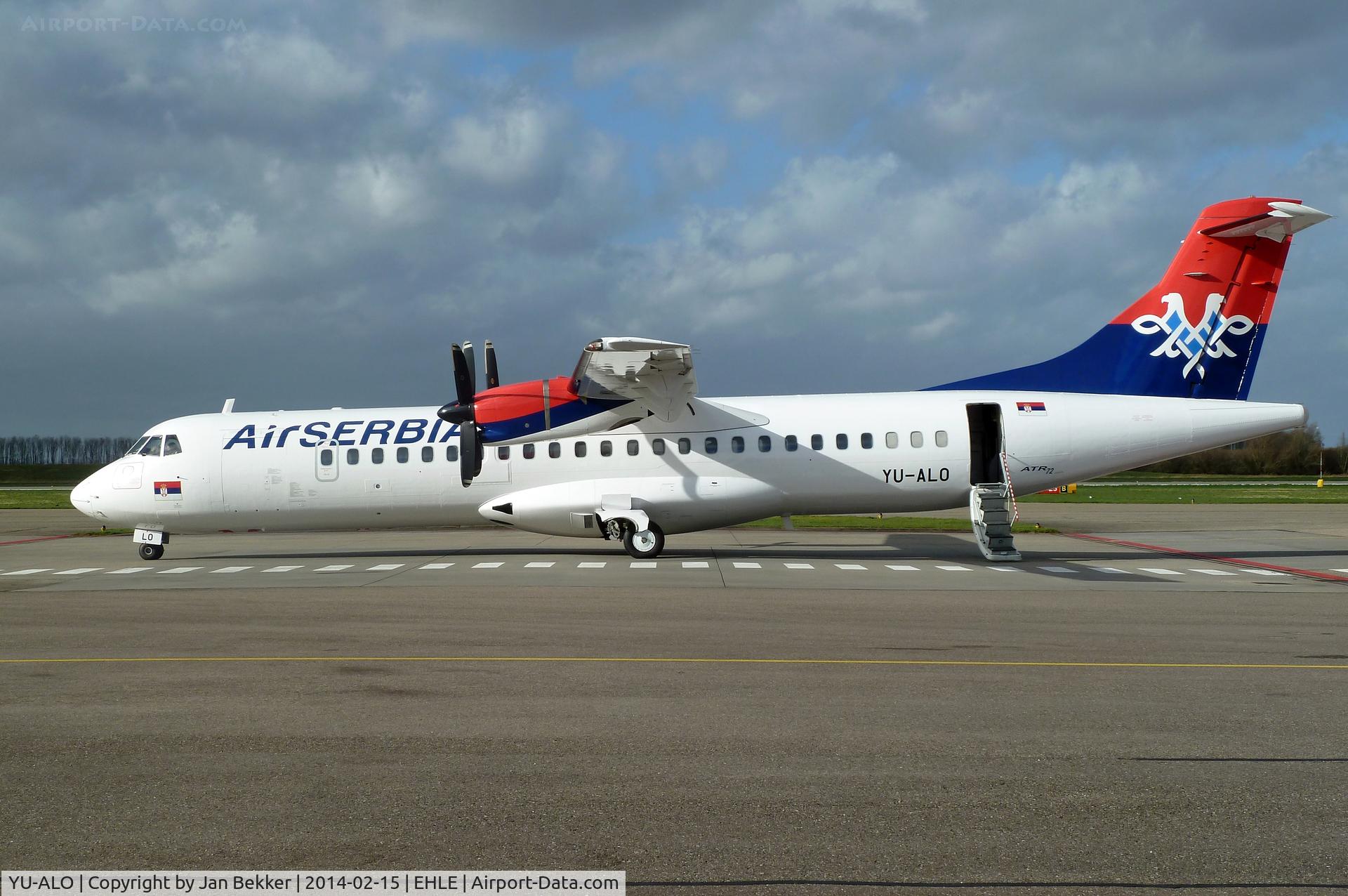 YU-ALO, 1990 ATR 72-202 C/N 186, After a testflight in its new livery on the apron of Lelystad Airport just before leaving for its homebase Belgrade.