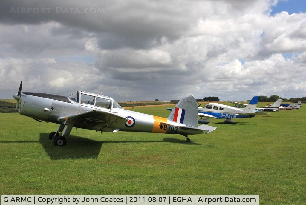 G-ARMC, 1950 De Havilland DHC-1 Chipmunk 22A C/N C1/0151, WB703 and friends in the sun