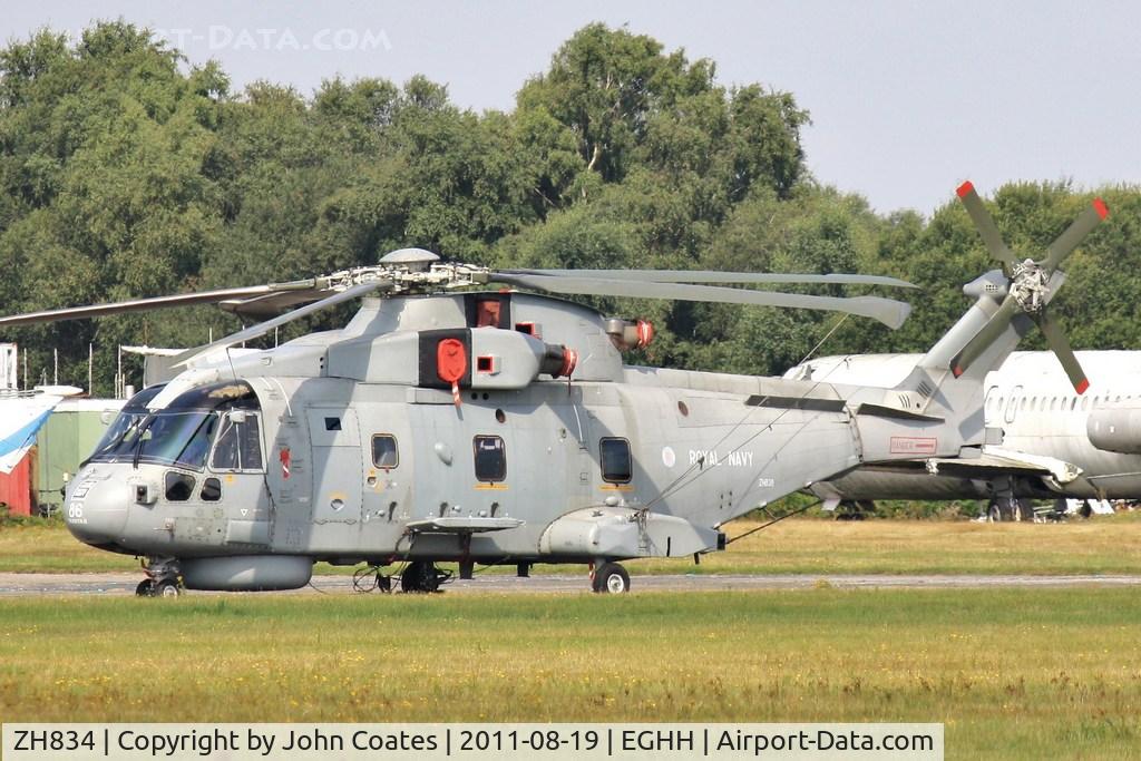 ZH834, AgustaWestland EH-101 Merlin HM.1 C/N 50065/RN14, Tristan 86 parked up