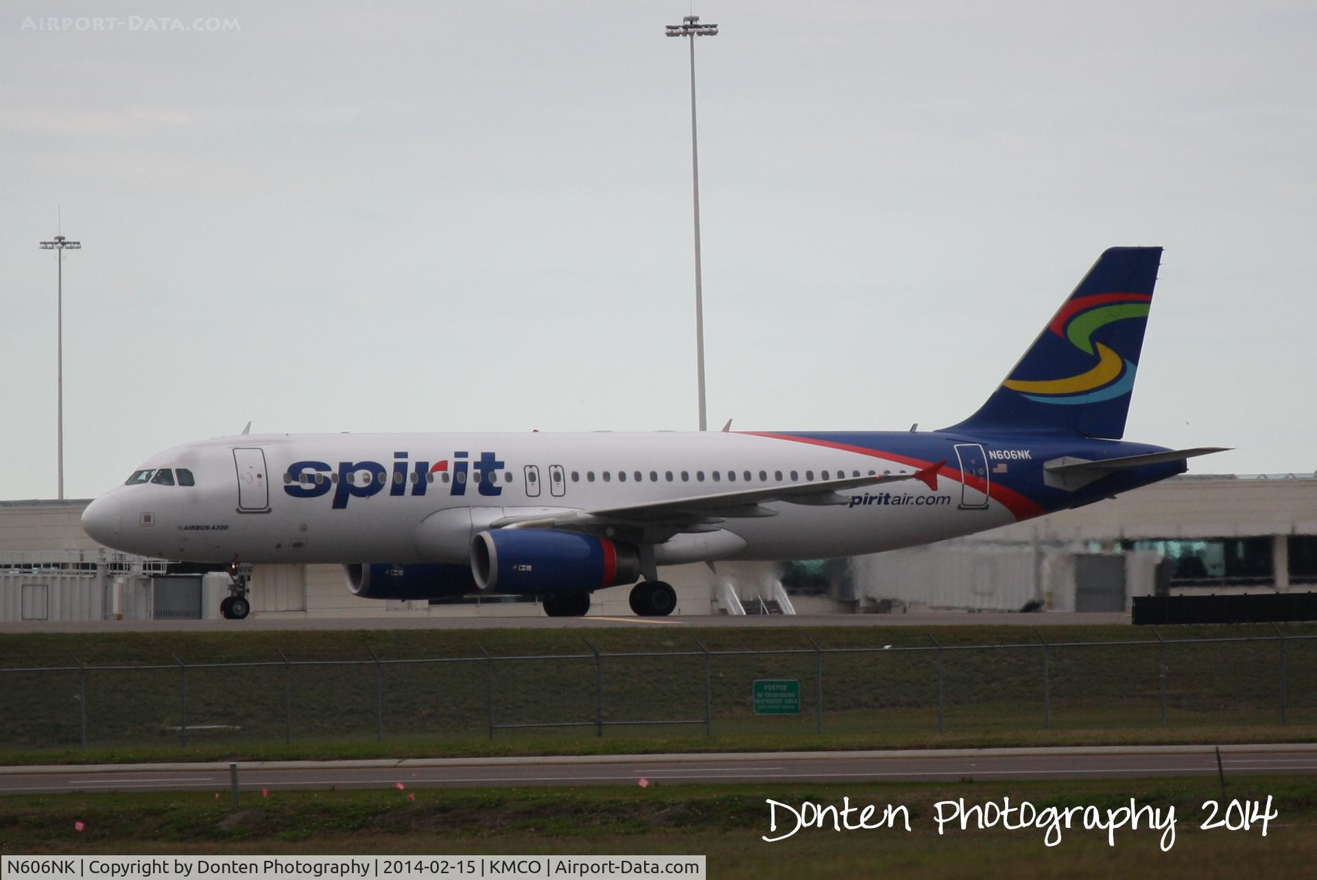 N606NK, 2011 Airbus A320-232 C/N 4592, Spirit Flight 311 (N606NK) arrives at Orlando International Airport following a flight from  Atlantic City International Airport