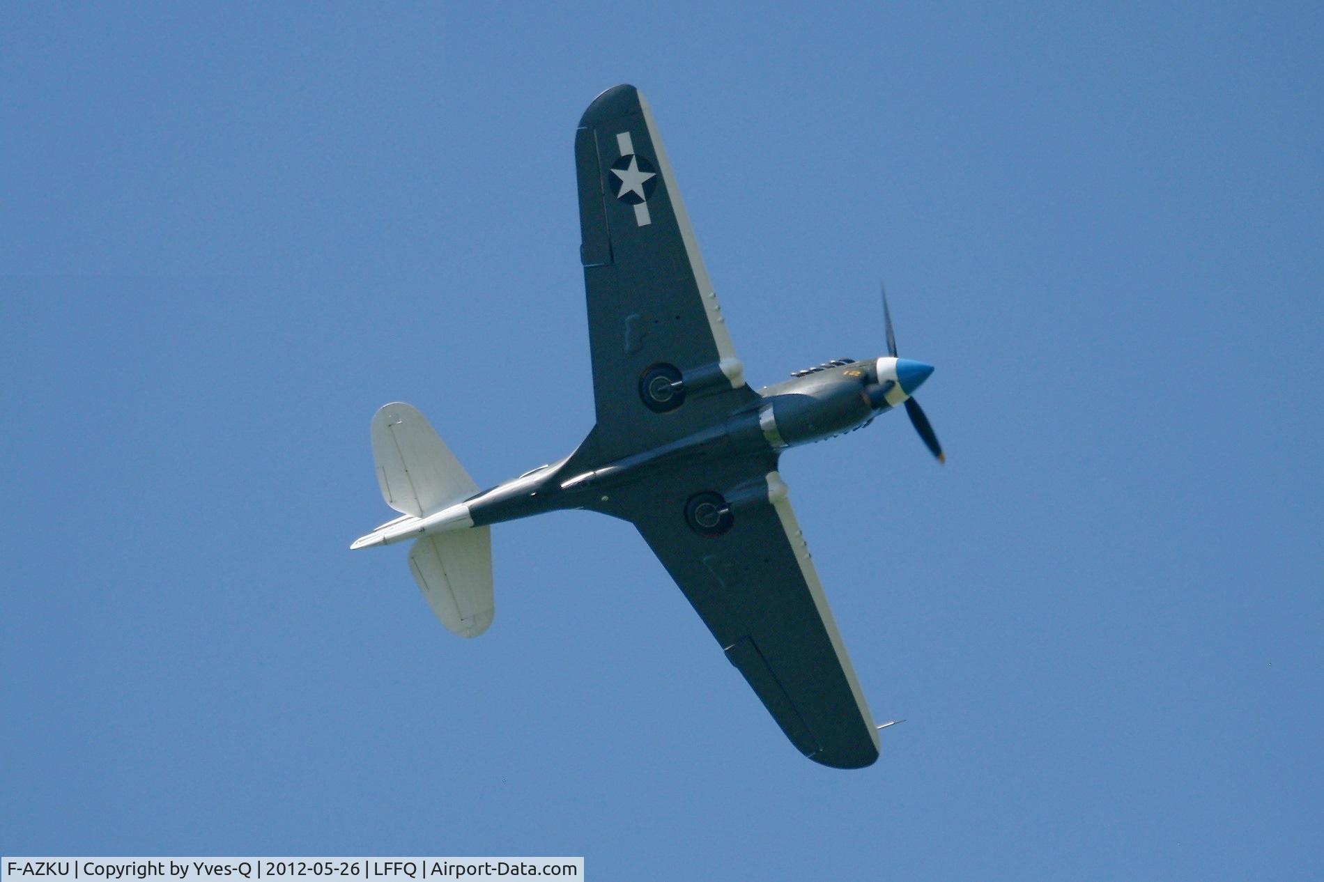F-AZKU, 1942 Curtiss P-40N Warhawk C/N 29677, Curtiss P-40N Warhawk, La Ferté-Alais Airfield (LFFQ) Air Show 2012