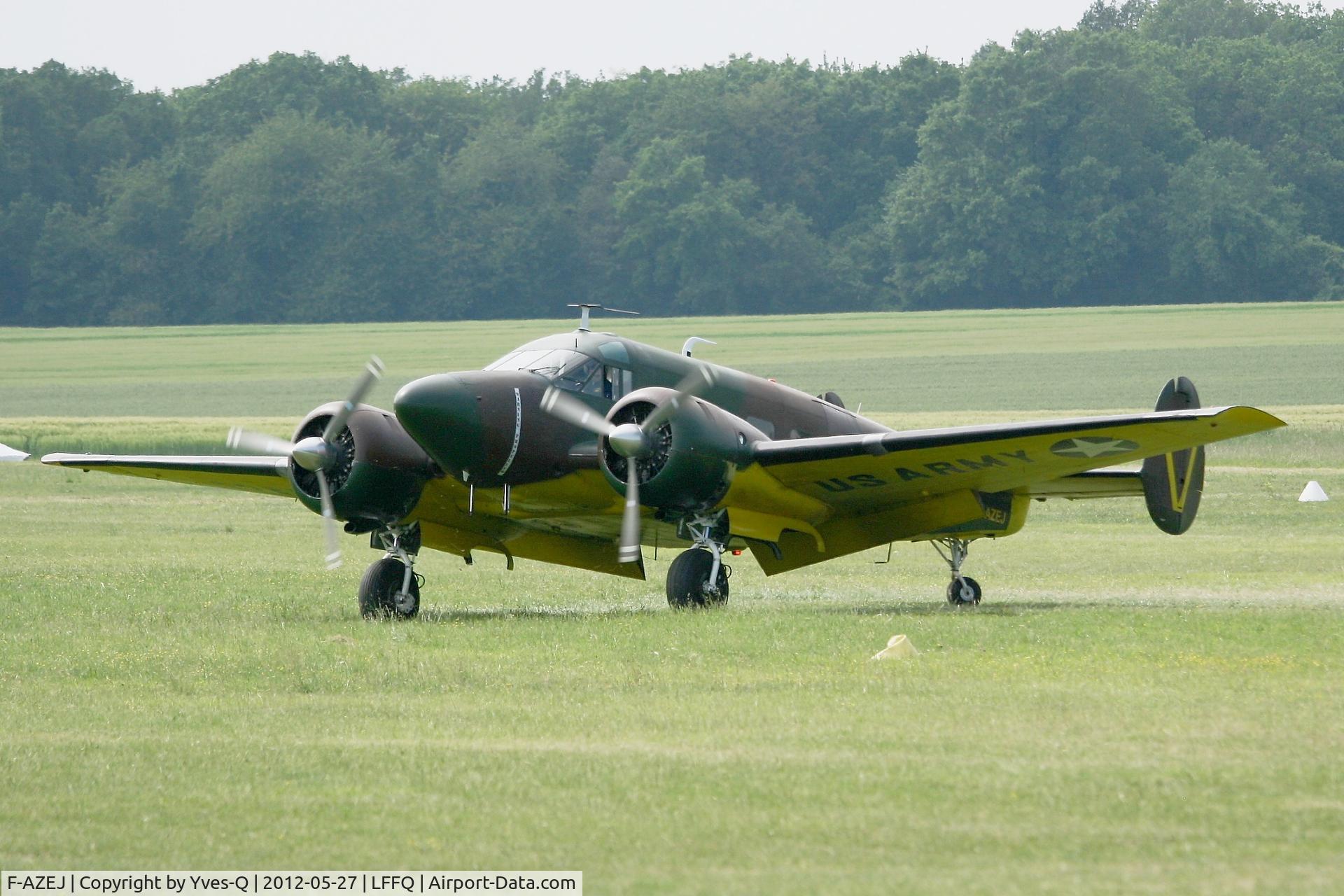 F-AZEJ, 1958 Beech E18S C/N BA-359, Beech E18S, La Ferté-Alais Airfield (LFFQ) Air show 2012
