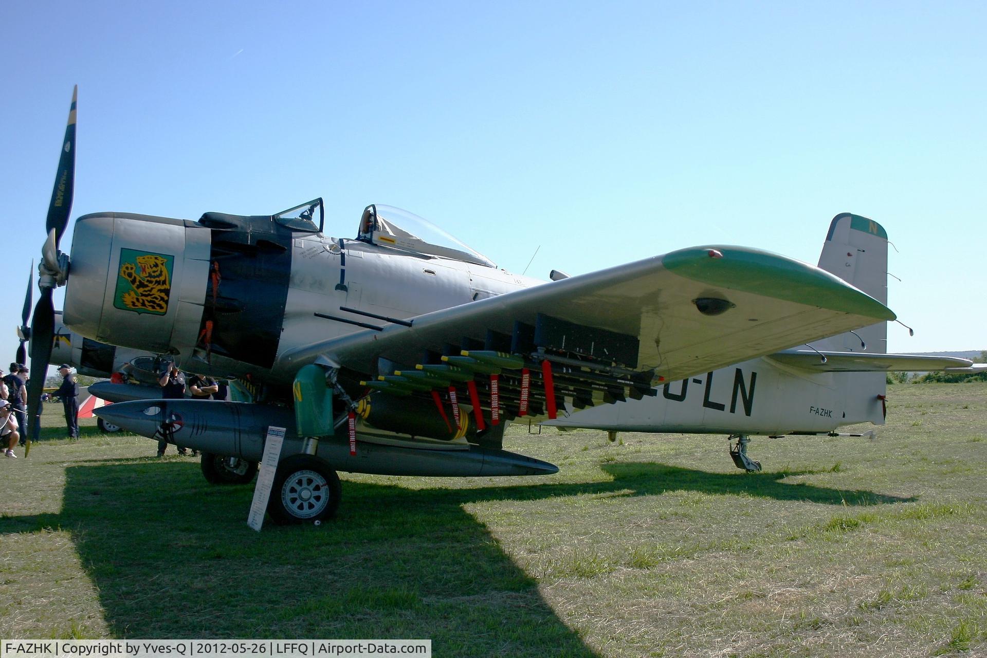 F-AZHK, Douglas AD-4N Skyraider C/N 7802, Douglas AD-4N Skyraider, La Ferté Alais Airfield (LFFQ) Air show 2012