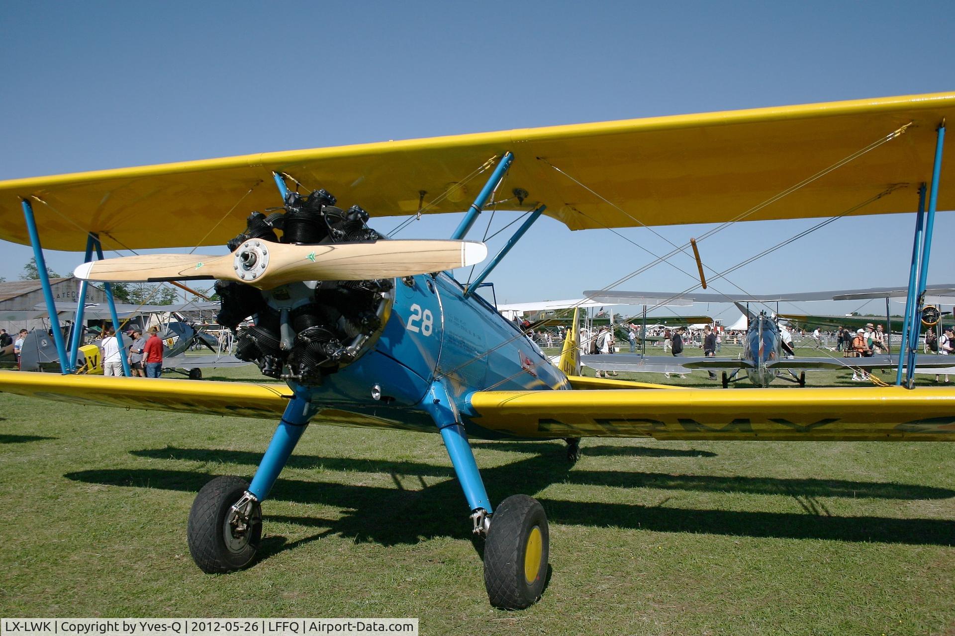 LX-LWK, Boeing PT-17 Kaydet (A75N1) C/N 273, Boeing PT-17, La Ferté-Alais Airfield (LFFQ) Air Show 2012