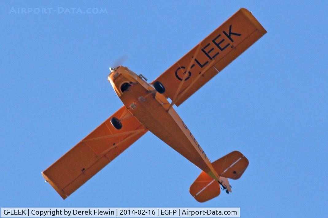 G-LEEK, 2010 Reality Escapade C/N LAA345-14843, EGFE resident in the overhead prior to landing at EGFP.