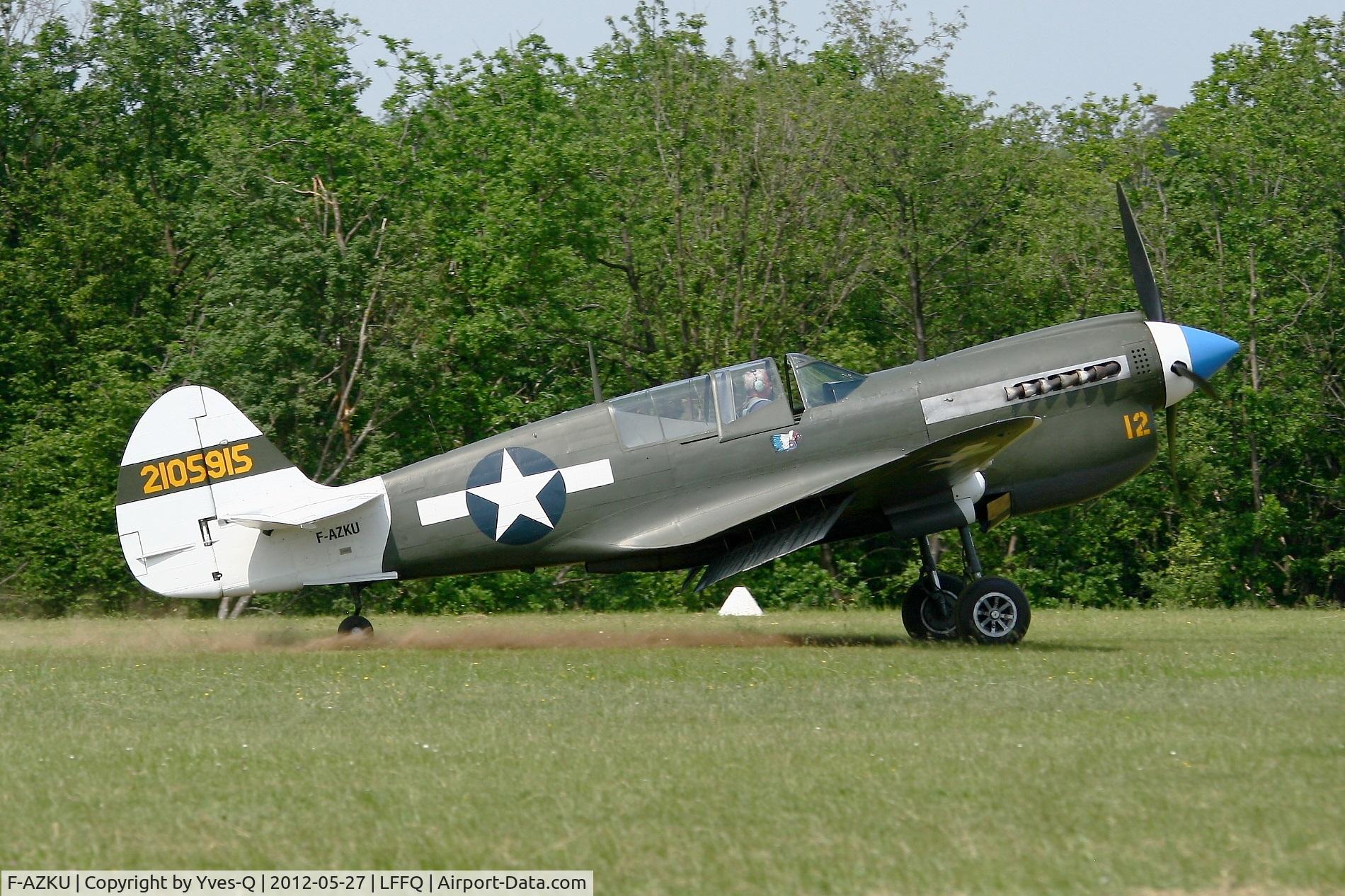 F-AZKU, 1942 Curtiss P-40N Warhawk C/N 29677, Curtiss P-40N Warhawk, La Ferté-Alais Airfield (LFFQ) Air Show 2012