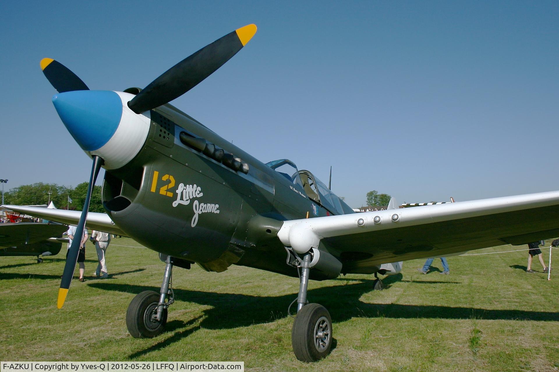 F-AZKU, 1942 Curtiss P-40N Warhawk C/N 29677, Curtiss P-40N Warhawk, La Ferté-Alais Airfield (LFFQ) Air Show 2012