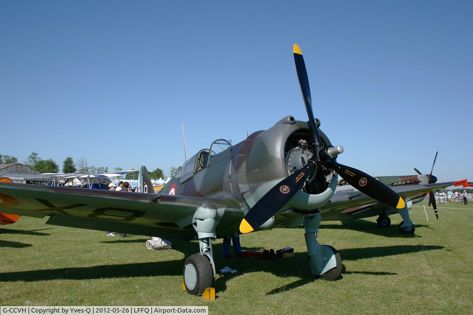 G-CCVH, 1939 Curtiss H-75A-1 C/N 12881, Curtiss H-75A-1 Hawk, La Ferté-Alais Airfield (LFFQ) Air show 2012