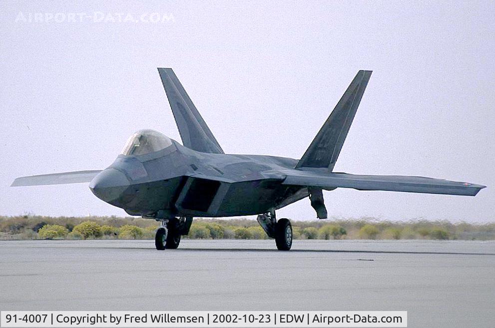 91-4007, Lockheed Martin F-22A Raptor C/N 645-4007, ED 411FLTS