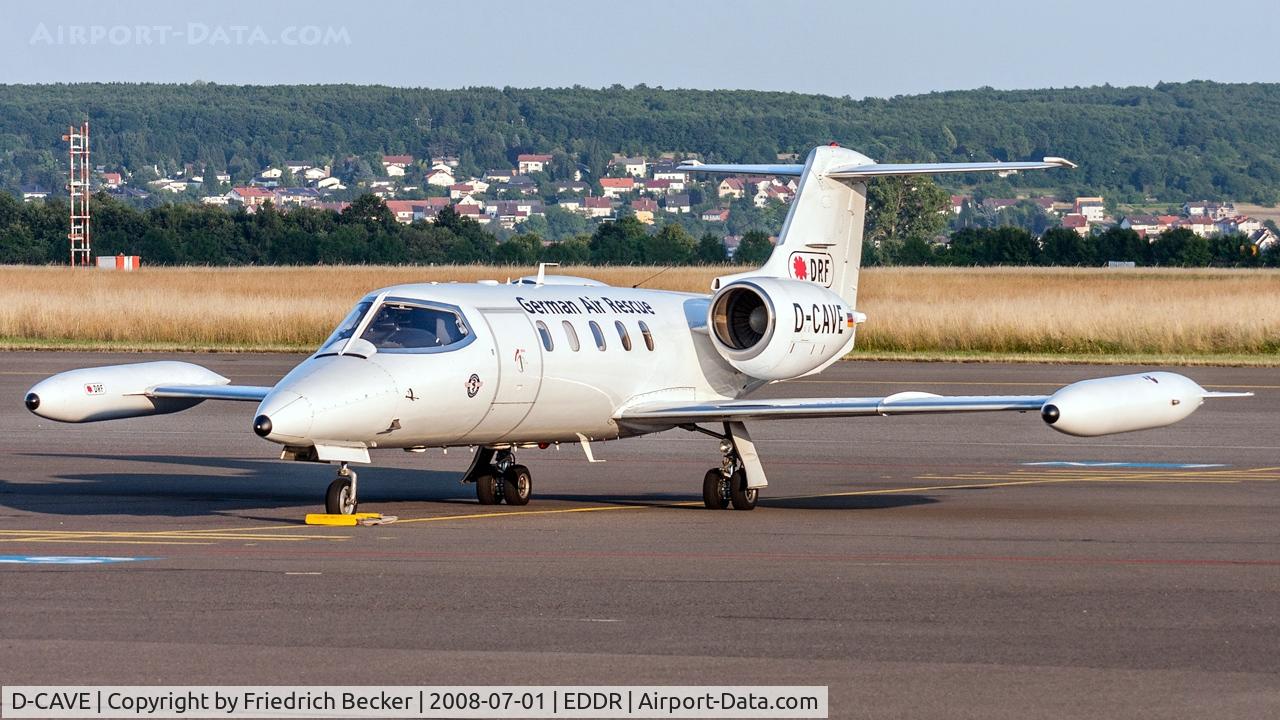 D-CAVE, 1982 Gates Learjet 35A C/N 35A-423, parked at the apron