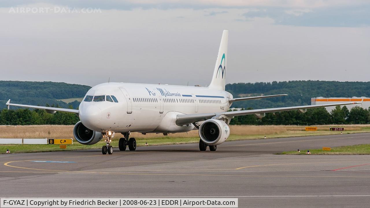 F-GYAZ, 1994 Airbus A321-111 C/N 519, taxying to the apron