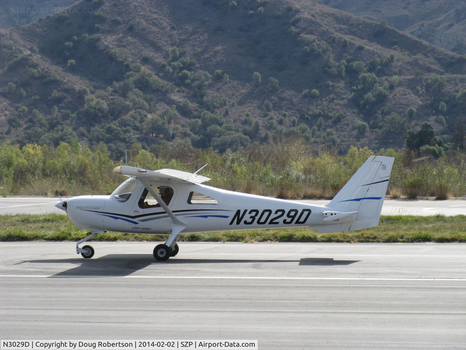 N3029D, 2011 Cessna 162 Skycatcher C/N 16200097, 2011 Cessna 162 SKYCATCHER LSA, Continental O-200D lightweight 100 Hp, landing roll Rwy 04