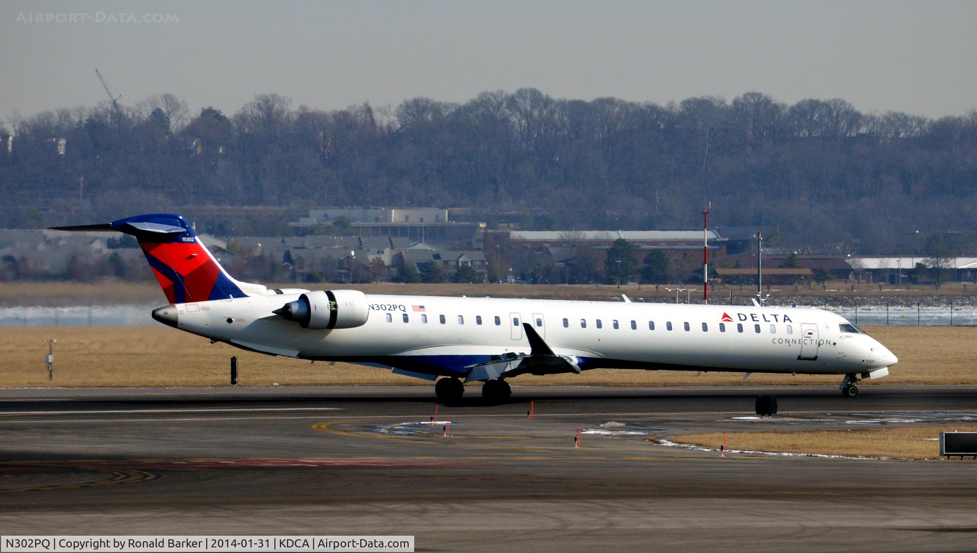 N302PQ, 2013 Bombardier CRJ-900 (CL-600-2D24) C/N 15302, Landing roll National