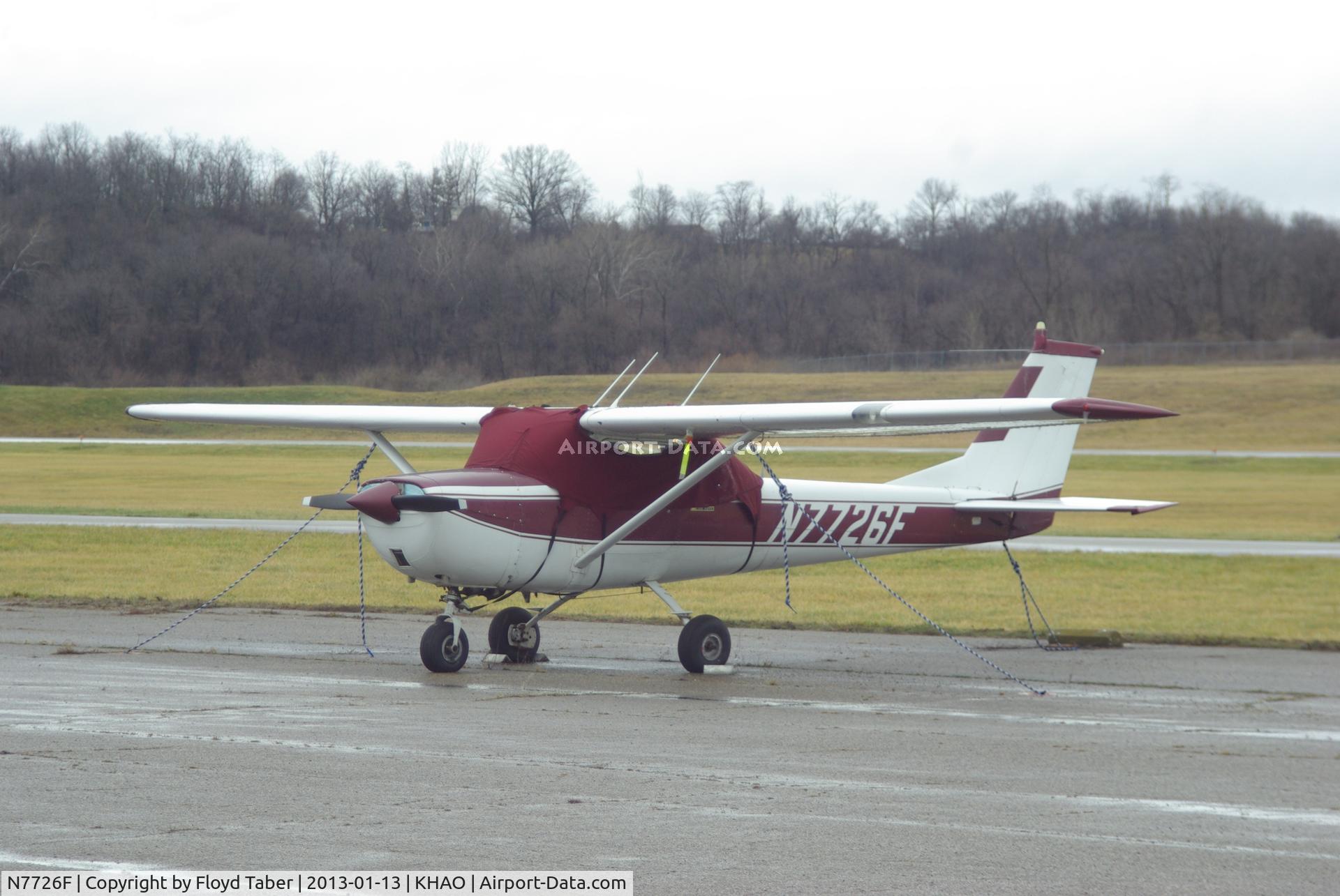 N7726F, 1966 Cessna 150F C/N 15063826, Sitting on the ramp
