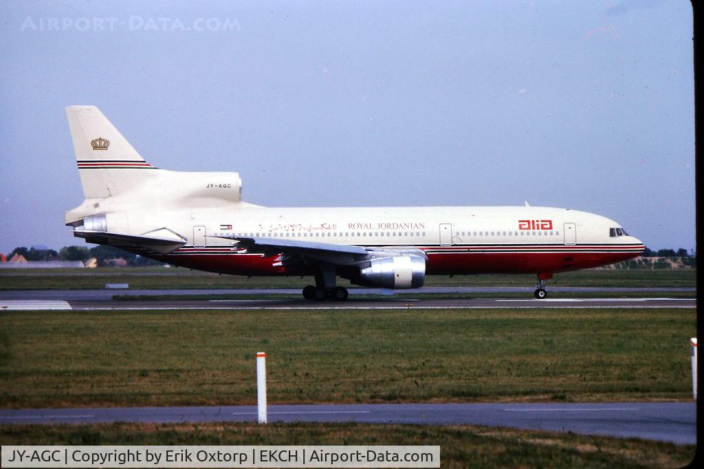 JY-AGC, 1982 Lockheed L-1011-385-3 TriStar 500 C/N 293A-1220, JY-AGC ready for take off on rw 04R