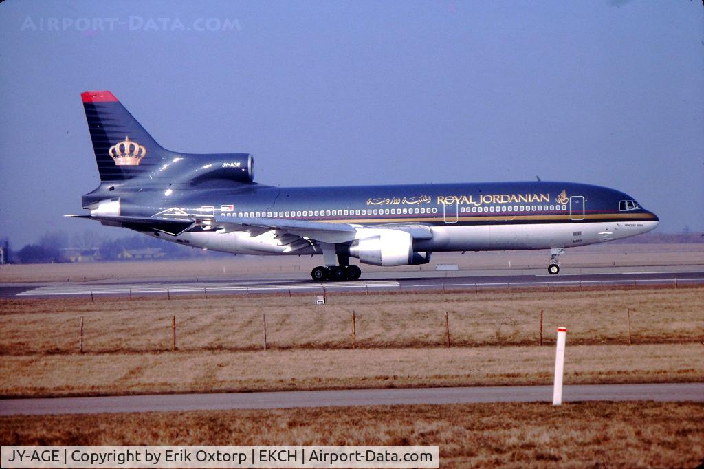 JY-AGE, 1982 Lockheed L-1011-385-3 TriStar 500 C/N 293A-1238, JY-AGE ready for take off on rw 04R