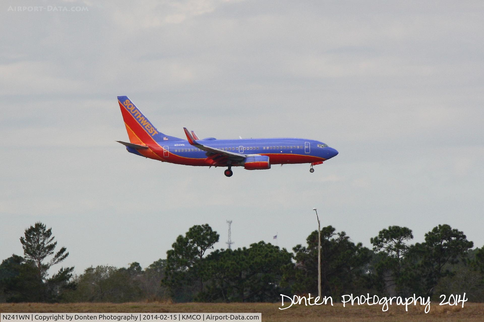 N241WN, 2006 Boeing 737-7H4 C/N 32504, Southwest Flight 1751 (N241WN) arrives at Orlando International Airport following a flght from New Orleans International Airport