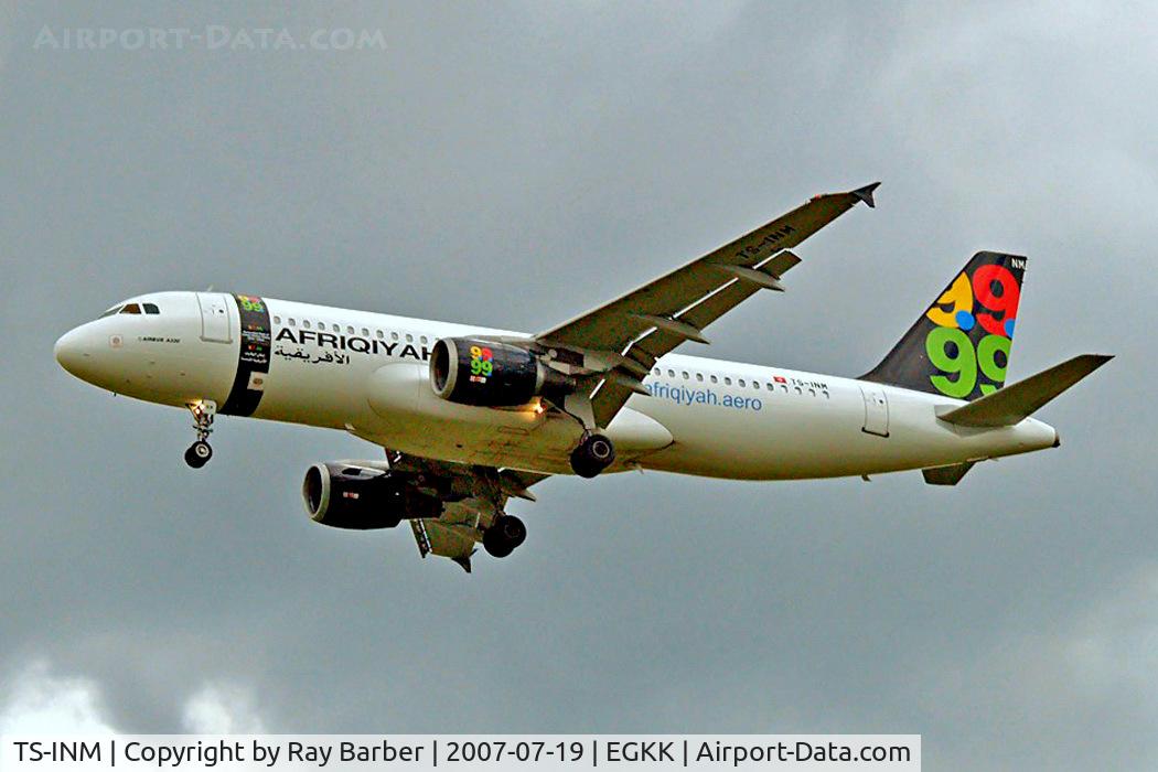 TS-INM, 1991 Airbus A320-211 C/N 246, Airbus A320-211 [0246] (Afriqiyah Airways) Gatwick~G 19/07/2007
